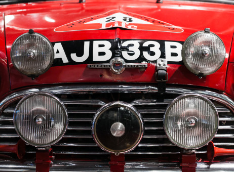 Timo Mäkisen alkuperäinen Mini Cooper S kuuluu Rallimuseon helmiin. Kuva KKS